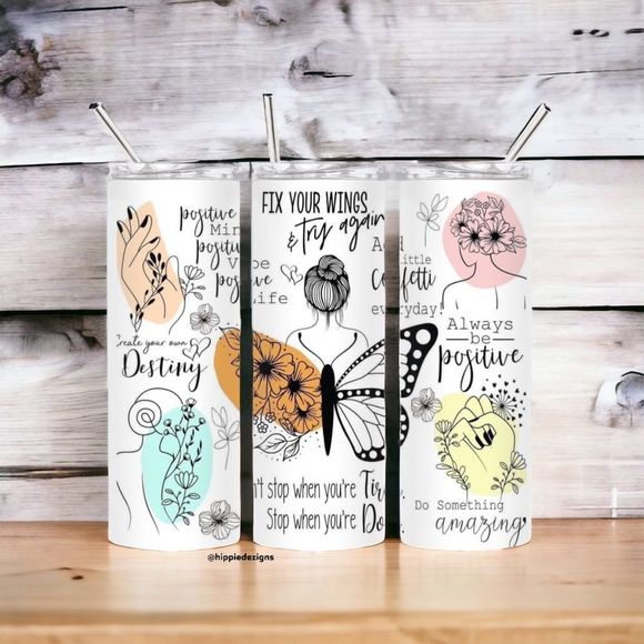 Daily Affirmations 20oz Hand Crafted Tumbler - Picture 1 of 3